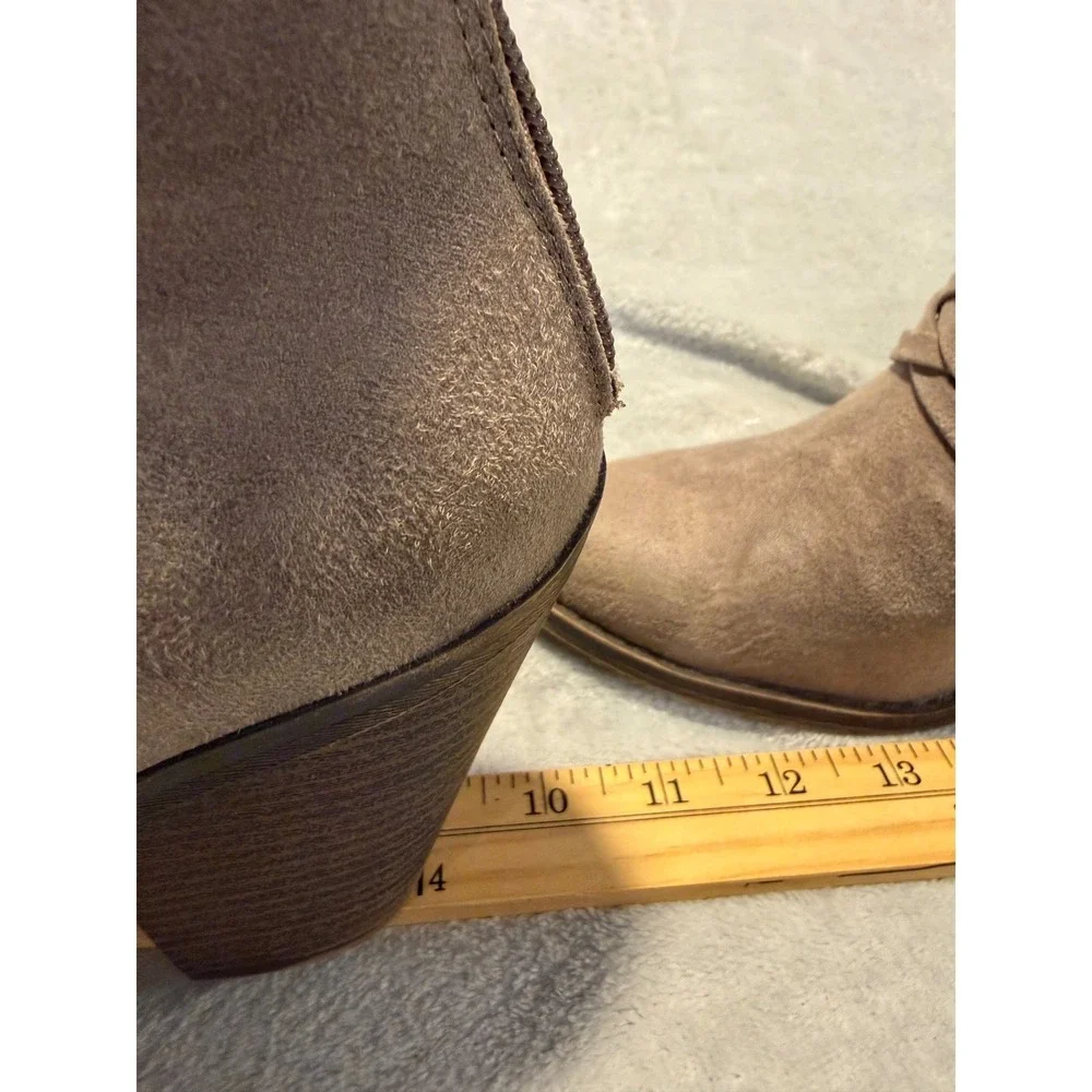 Fergalicious by Fergie Weever Doe Taupe Woven Strappy Ankle Boots Womens‎ 10 M